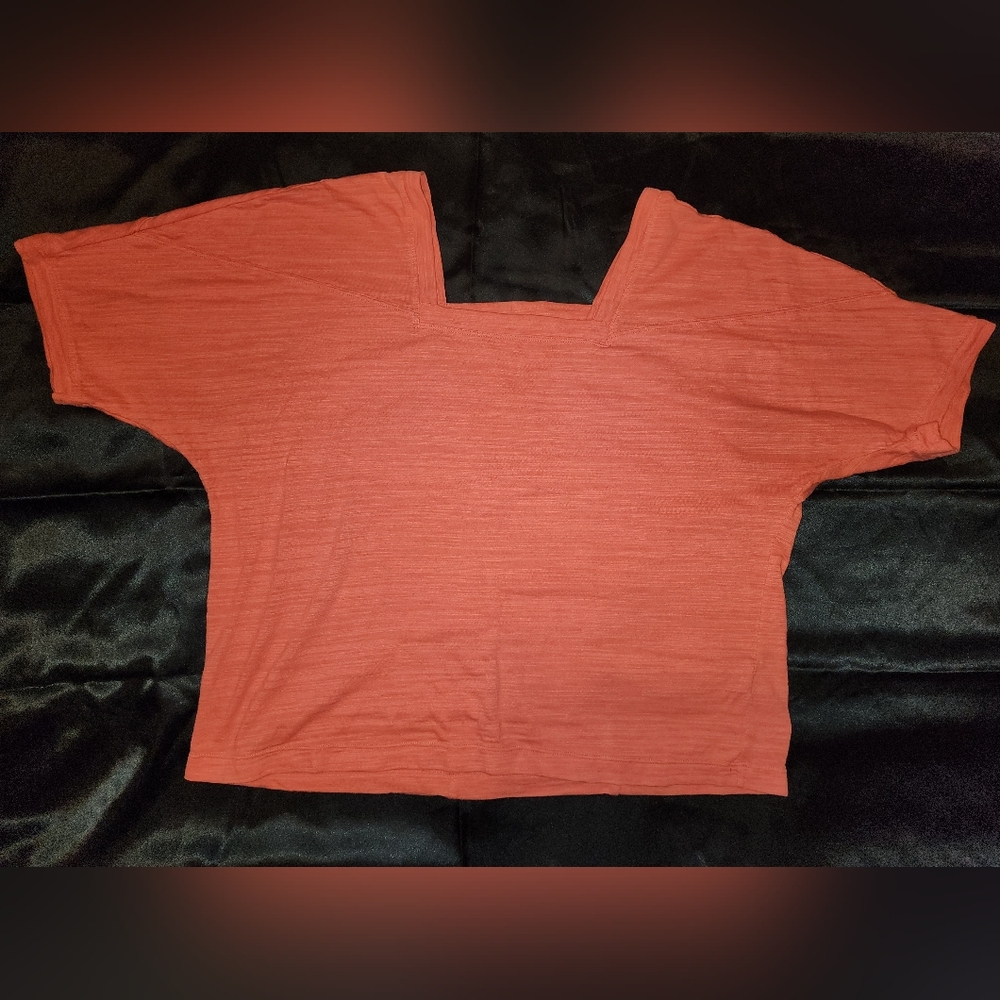 Anthropologie Coral Square Neck Dolman Sleeve Top Women’s Medium Casual Top